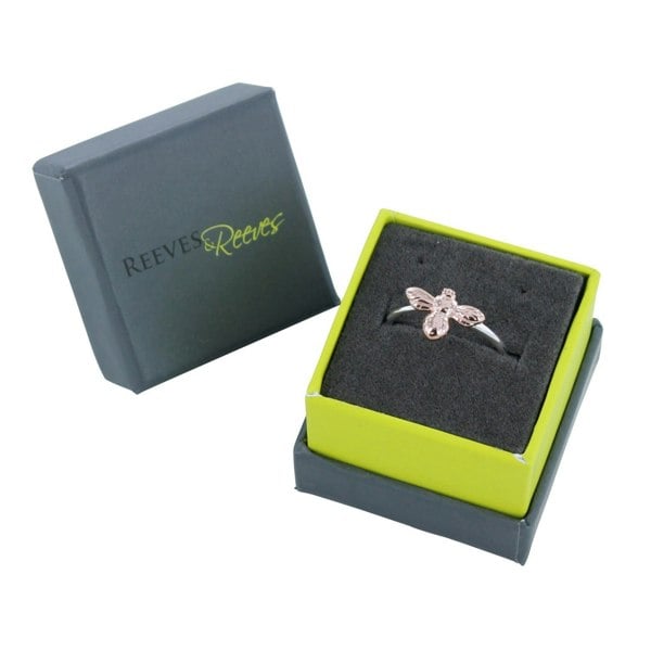 Sterling Silver Adjustable Bumble Bee Ring - Reeves & Reeves