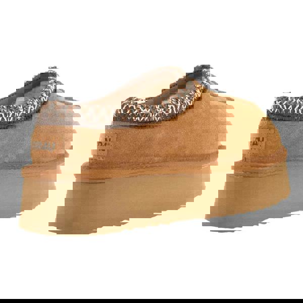 EverAu Womens/Ladies Wonga Leather Slippers - Chestnut - 