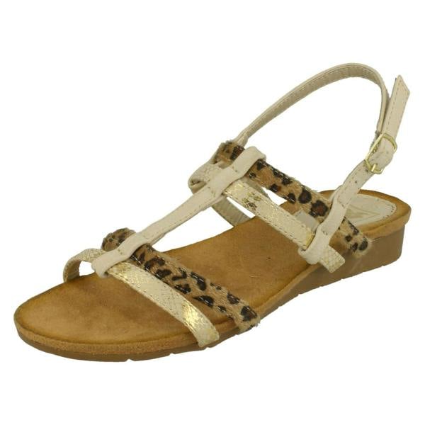 Down to Earth Ladies Down To Earth T Bar Slingback Sandals