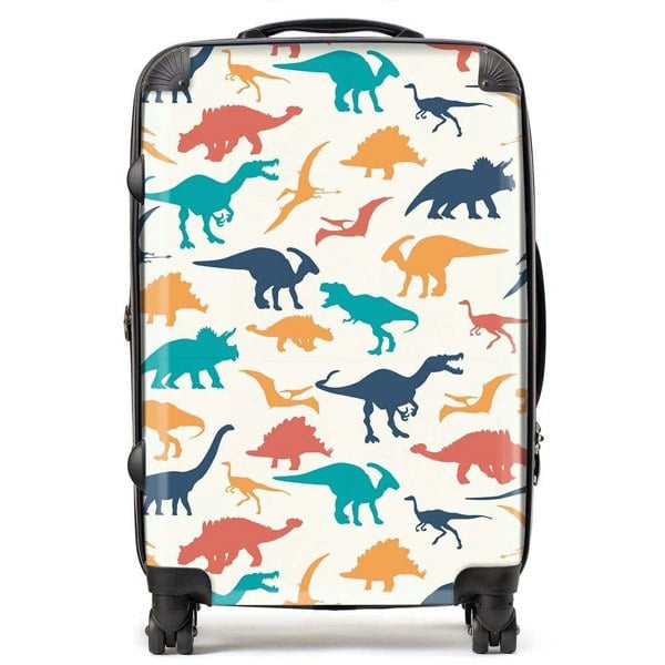 Warren Reed Multicoloured Dinosaurs Suitcase