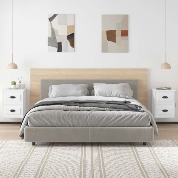 Berkfield Wall-mounted Bedside Cabinets 2 pcs High Gloss White 41.5x36x53cm