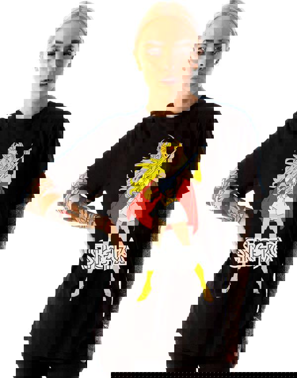 Masters of the Universe Womens Black She-Ra Short Sleeved T-Shirt