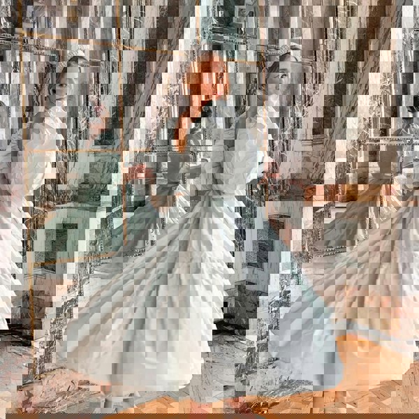 pearl padded headband for bridesmaid hair