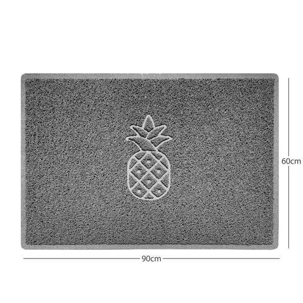 Nicoman Embossed Pineapple Grey Spaghetti Door Mat