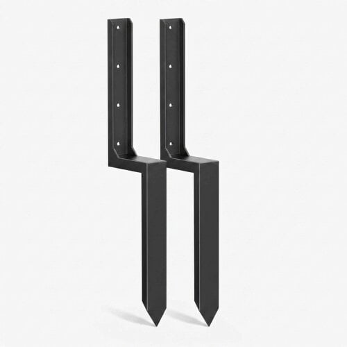 Nicoman Metal Fence Post Support Brackets - 2pcs