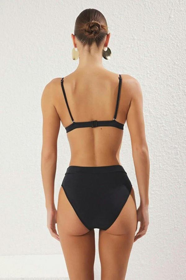 WOVCOR Triangle Hipster High-Waisted Padded Basic Bikini Set