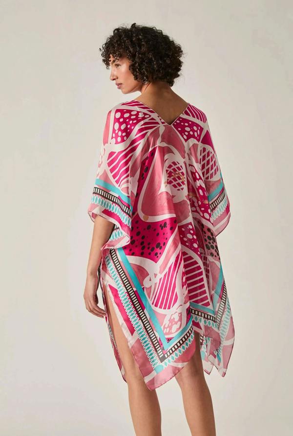 James Lakeland Pink Petal Mosaic Kaftan