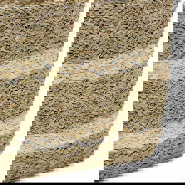 JVL Palma Natural Large Rectangular Woven Storage Basket for Home Storage, Brown