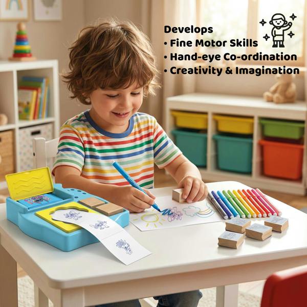 Multiprint Stitch Sticker Machine by Multiprint – Kids Craft & Stationery Set