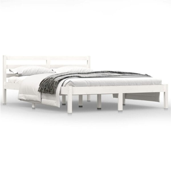 Berkfield Day Bed Solid Wood Pine 140x190 cm White