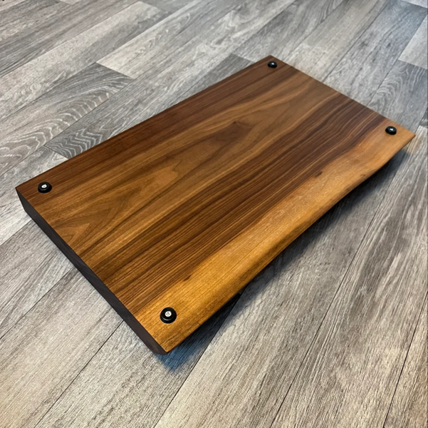 Giraffes & Craftz Live Edge Black Walnut Chopping Board James Martin Style Cutting Block