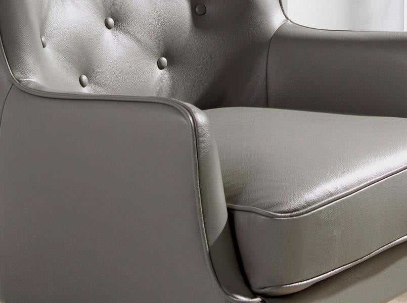 Angel Cerdá Chester Armchair Dark Grey Leather 5085