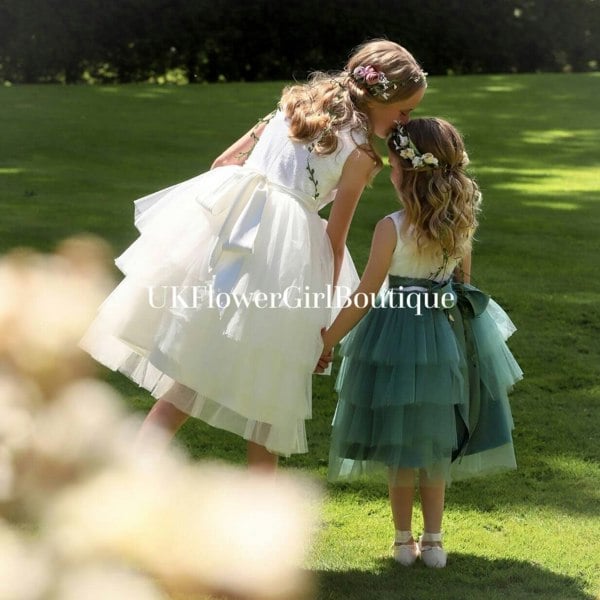 Girls playing in garden