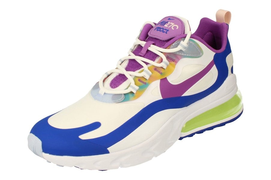 Nike Air Max 270 React Easter Mens Cw0630  100 - White Purple Nebula 100 - Photo 0