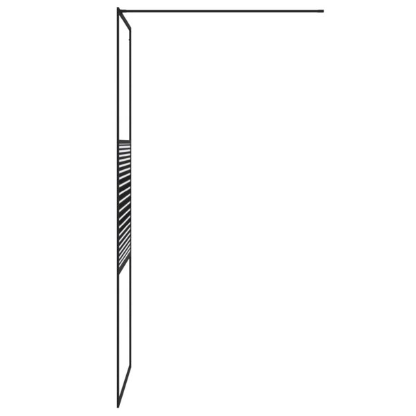 Berkfield Walk-in Shower Wall Black 80x195 cm Clear ESG Glass