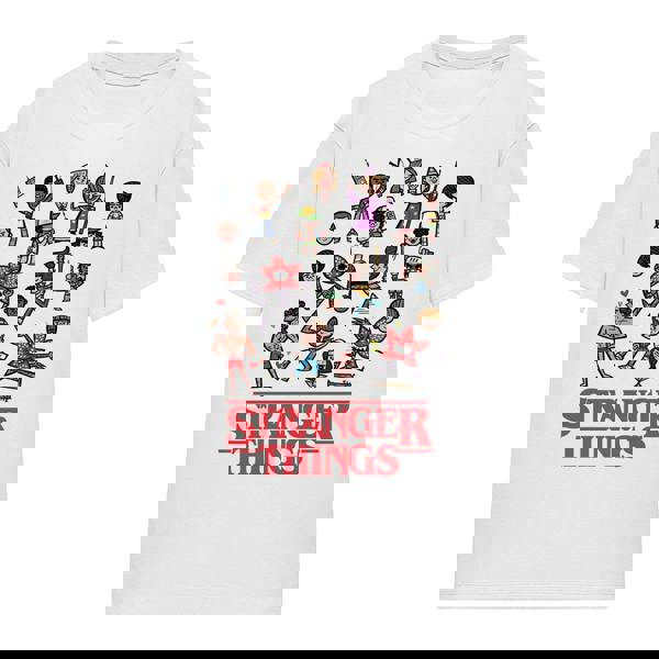 Stranger Things Womens/Ladies Cartoon Character T-Shirt - Black