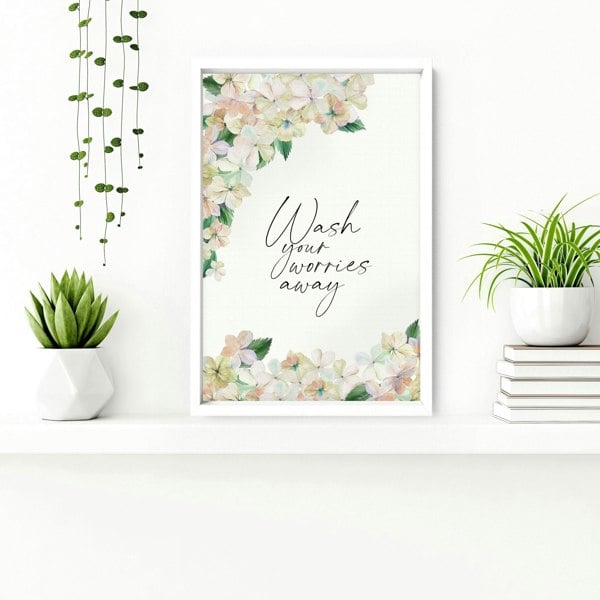 Prints of flowers for the bathroom | Set of 2 wall art prints