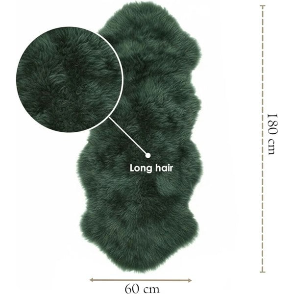 Infinity Leather Genuine Sheepskin Real Natural Wool Double Area Rug