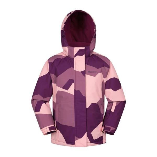 Mountain Warehouse Childrens/Kids Snowdrop Watercolour Ski Jacket - Berry