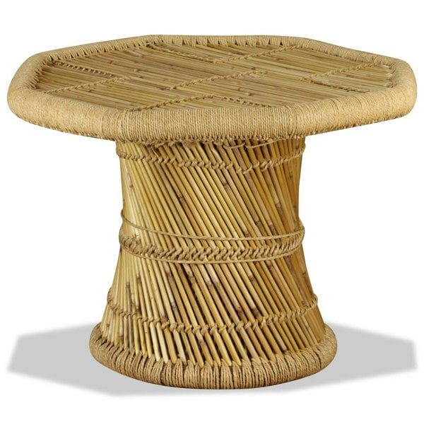 Berkfield Coffee Table Bamboo Octagon 60x60x45 cm