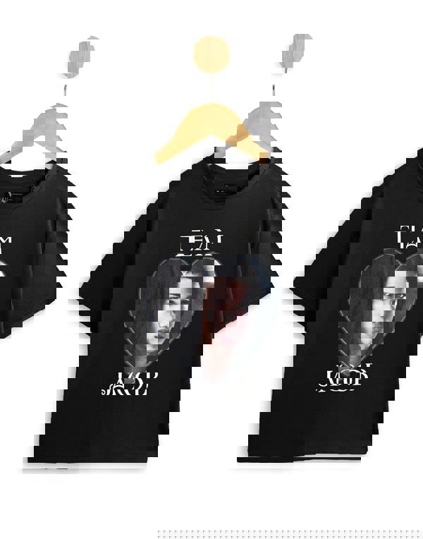 Twilight Womens Black Team Jacob Crop Cropped Short Sleeved T-Shirt