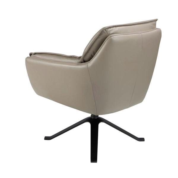 Angel Cerdá Dark grey leather swivel armchair 5125