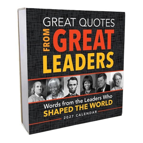Sourcebooks Great Quotes From Great Leaders Desk Calendar 2027, Desk Calendars, Day To View, History & Literature, Gift