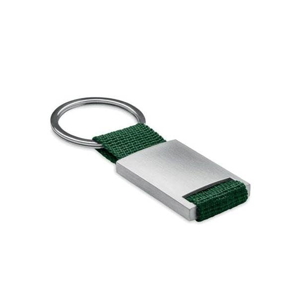 MidOcean Tech Rectangular Metal Keyring - Dark Green - 