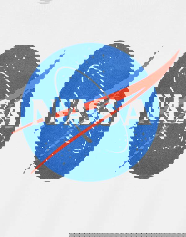 NASA Unisex Kids White Classic Logo Short Sleeved T-Shirt