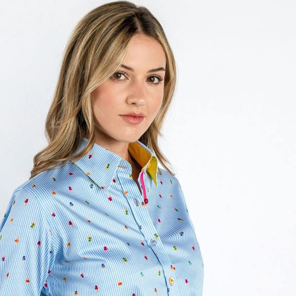 ICE CREAM GELATO CONES  WOMENS  PRINT SHIRT – Premium Men's Patterned Shirt by Claudio Lugli | Bold Design, Tailored Fit, Best Printed Shirts