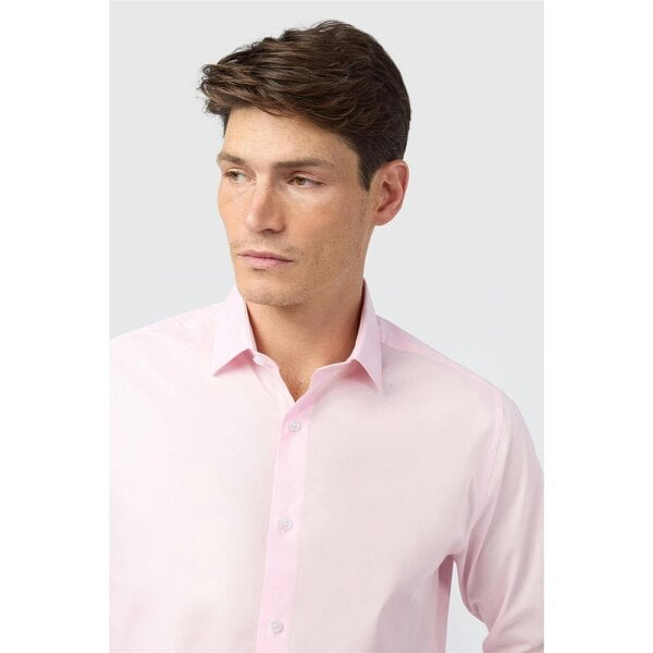 Limehaus Regular Fit Pink Stretch Shirt