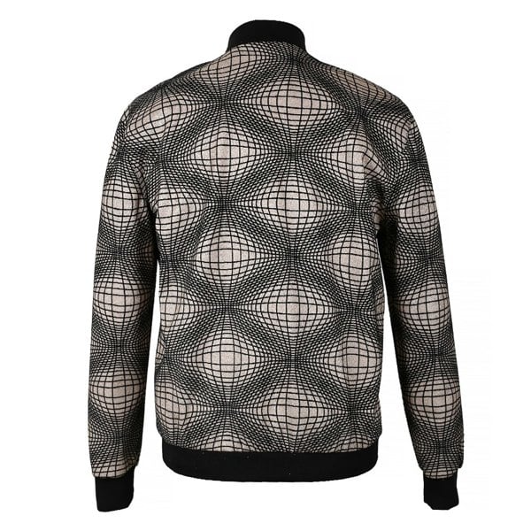 David WeJ Washington Velvet Geometric Glitter Jacket - Cream Black