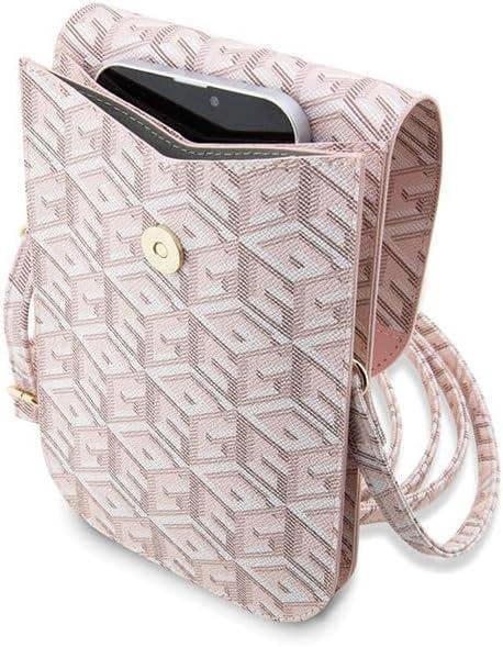 Guess Gcube Universal Phone Pouch with Strap Pink - GUWBHGCFSEP
