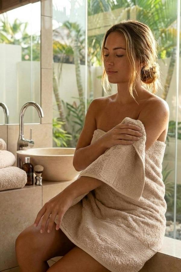 Dyzi Supersoft Absorbent Egyptian Cotton Bathroom Towels 550GSM
