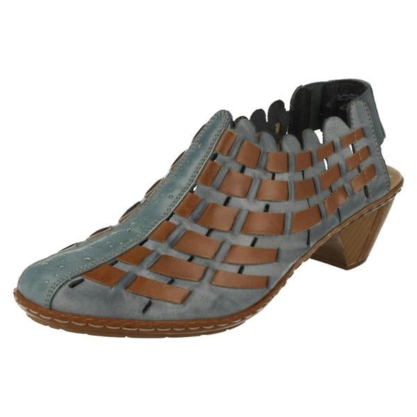 Rieker Ladies Rieker Sling Back Shoes With Woven Detail 46778