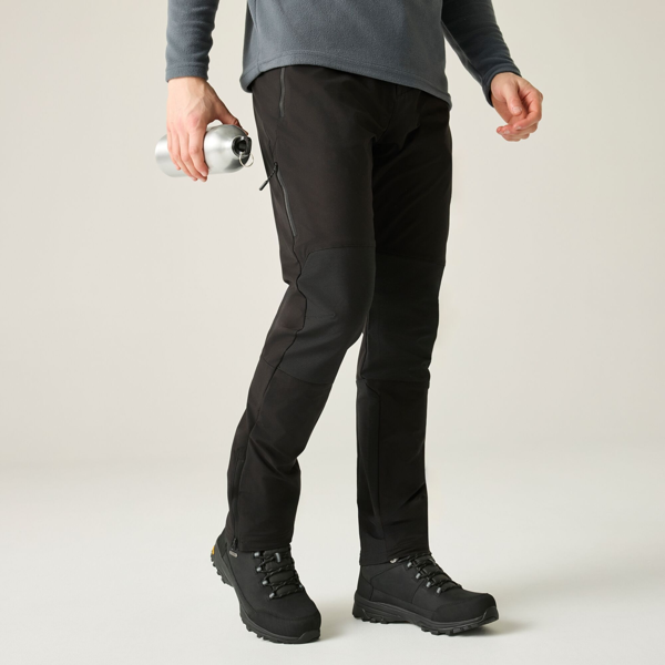 Regatta Mens Burrell Leather Walking Boots - Black
