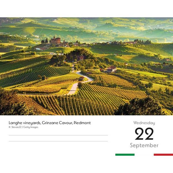 Italy Desk Calendar 2027, Desk Calendars, Day To View, Travel, Gift