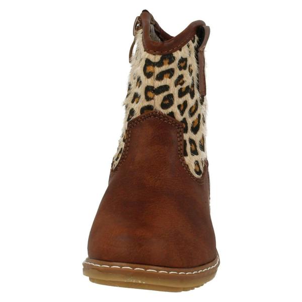 Spot On Infant Girls Spot On Zipped Cowboy Style Printed Boots