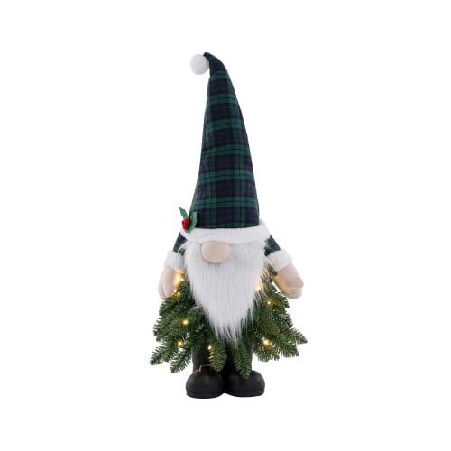 Outdoor Living Hamish the Highland Gnome – Light-Up Tartan Gnome