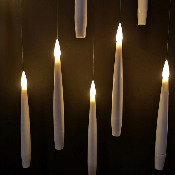 Samuel Alexander Set of 10 15cm Floating White LED Battery Candles in Warm White with Remote Control