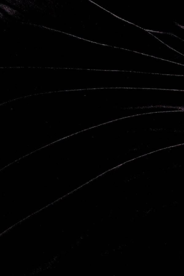 Crochet Velvet Wrap Midi Dress - Black DR4483