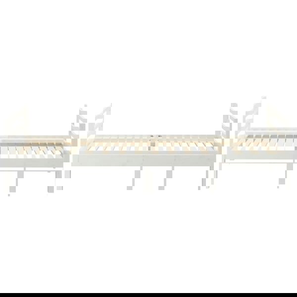 Berkfield Bed Frame White 90x190 cm 3FT Single Solid Wood Pine