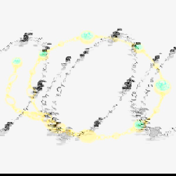 Swarovski Imber Gold Tone Plated Green Crystal Bracelet 5730676