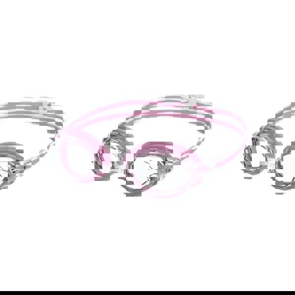 Speedo Vanquisher 3.0 women’s pink silver goggles with clear lenses, nose bridges, easy adjustment