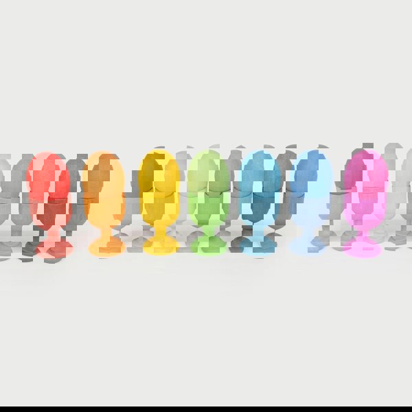 tickit Rainbow Wooden Egg Cups