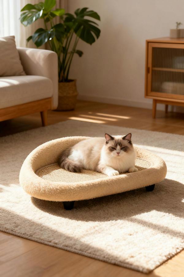 Sturdy Pet Sofa Bed with Hemp Rope Mat