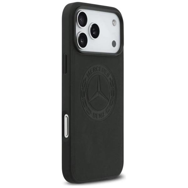 Mercedes Leather Vintage Logo Case with MagSafe for iPhone 17 Pro Max 6.9" Black - MEHMP17X25RICVLK