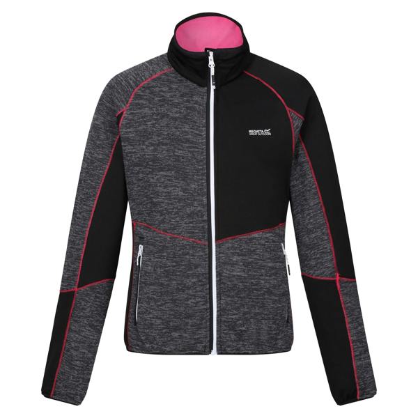 Regatta Womens/Ladies Lindalla VII Marl Full Zip Fleece Jacket - Seal Grey/Black - 