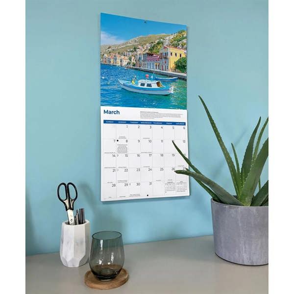 Greek Isles Calendar 2027, Wall Calendars, Month To View, Travel, Gift