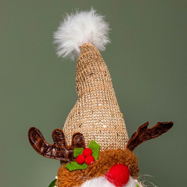 Samuel Alexander 46cm Battery Operated Light up Standing Christmas Reindeer Gonk with Warm White LEDs